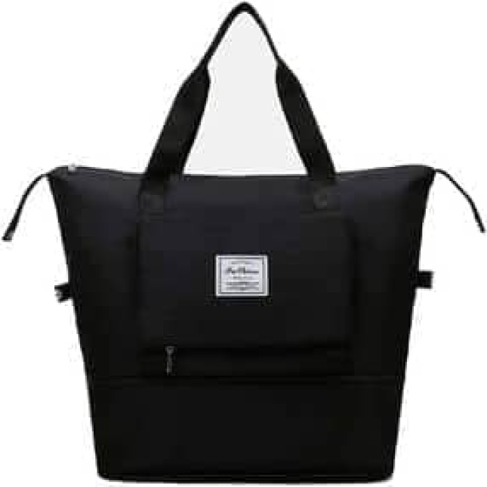 Super Large Capacity Folding Travel Bag (Black Color)